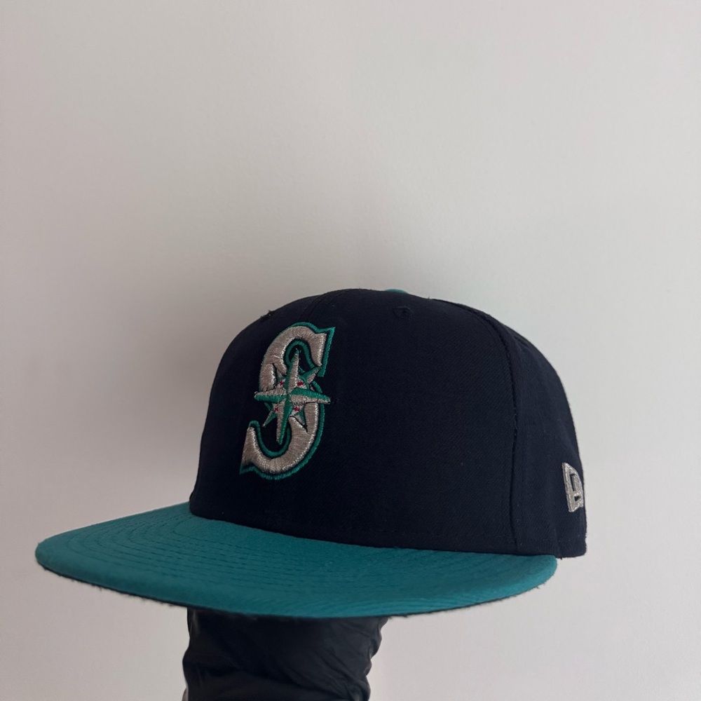 Seattle Mariners Hat New Era Size 7 59Fifty On Field Fitted Blue MLB Official